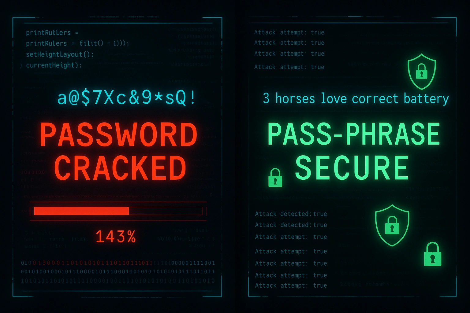 Passwords vs Passphrases – hero image